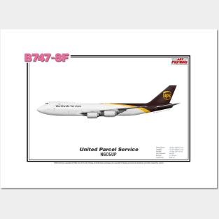 Boeing B747-8F - United Parcel Service (Art Print) Posters and Art